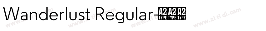 Wanderlust Regular字体转换